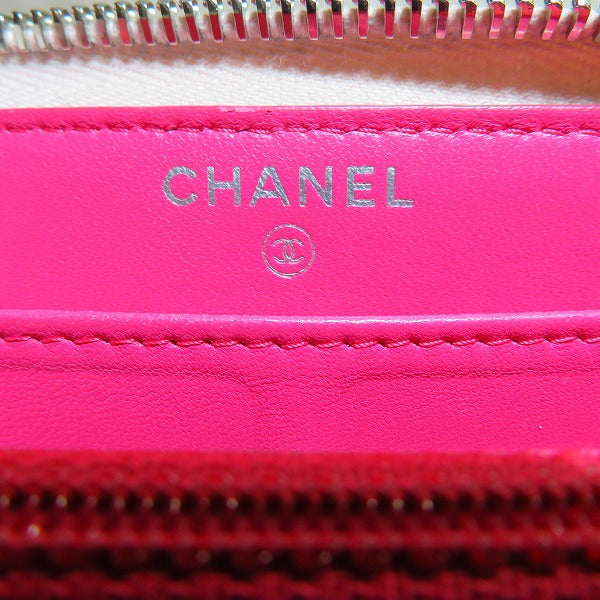Chanel Camellia Round Zip Wallet