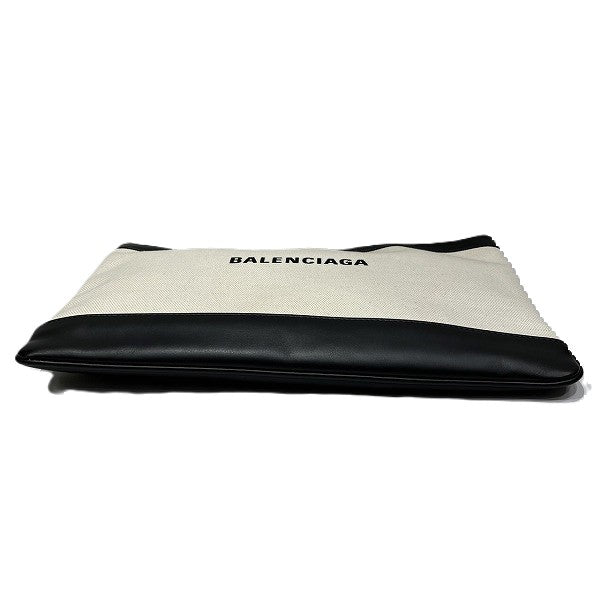 Balenciaga Canvas Leather Clutch Bag 420407