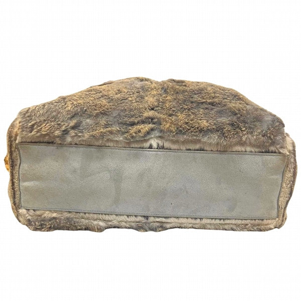 Chanel Rabbit Fur Suede Tote Bag