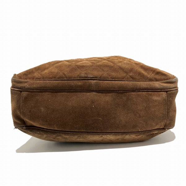 Chanel Suede Brown Shoulder Tote Bag