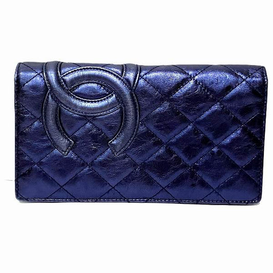 Chanel Cambon Line Leather Bifold Wallet A26717