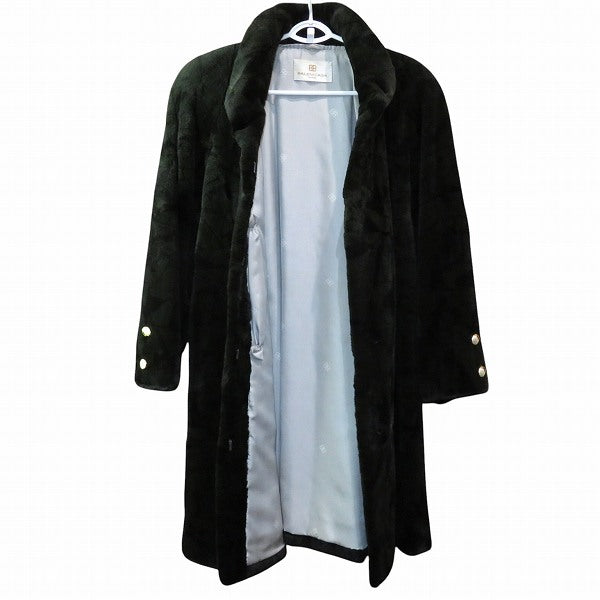 Balenciaga Fur Long Coat Outerwear