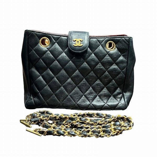 Chanel Lambskin Mini Matelasse Chain Shoulder Bag