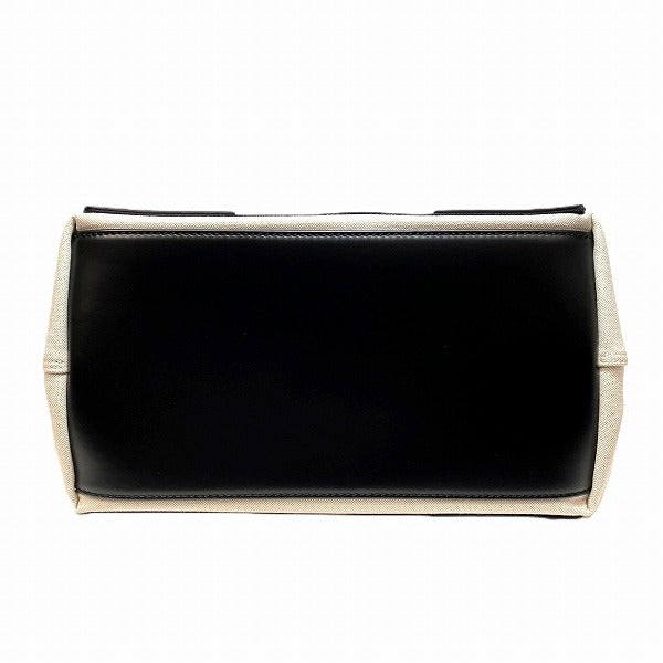 Balenciaga Cabas Canvas Leather Tote Bag