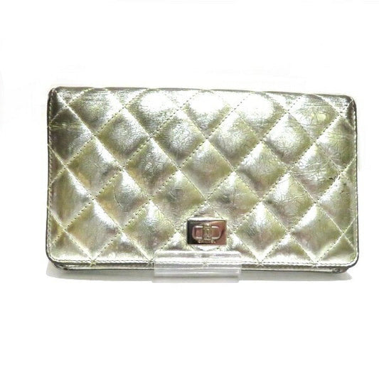 Chanel Matelasse 2.55 Silver Wallet
