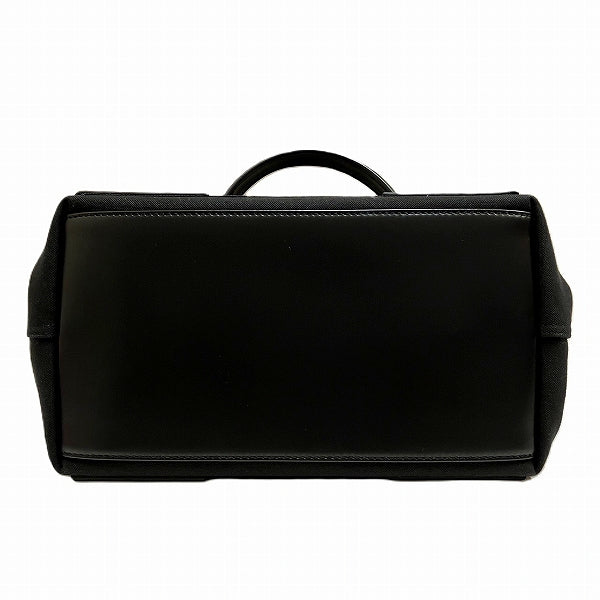 Balenciaga Cabas Canvas Leather Tote Bag