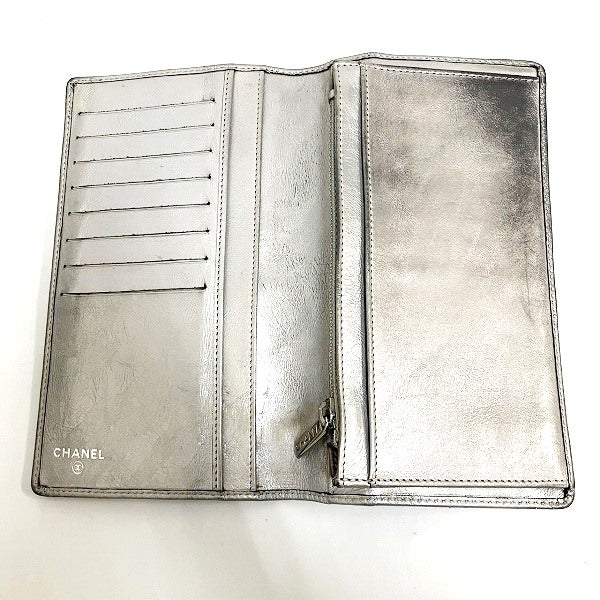 Chanel Cambon Line Silver Bifold Wallet