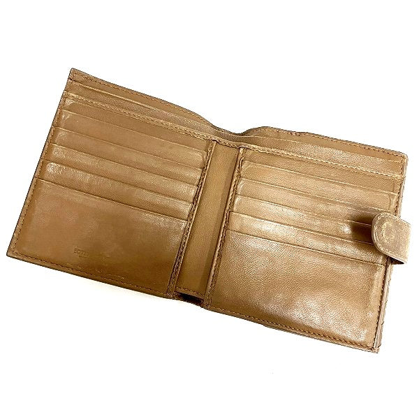 Bottega Veneta Brown Leather Bifold Wallet