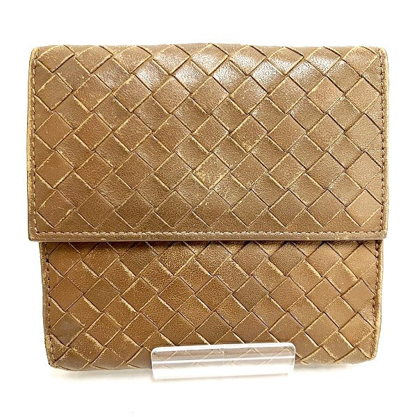 Bottega Veneta Brown Leather Bifold Wallet