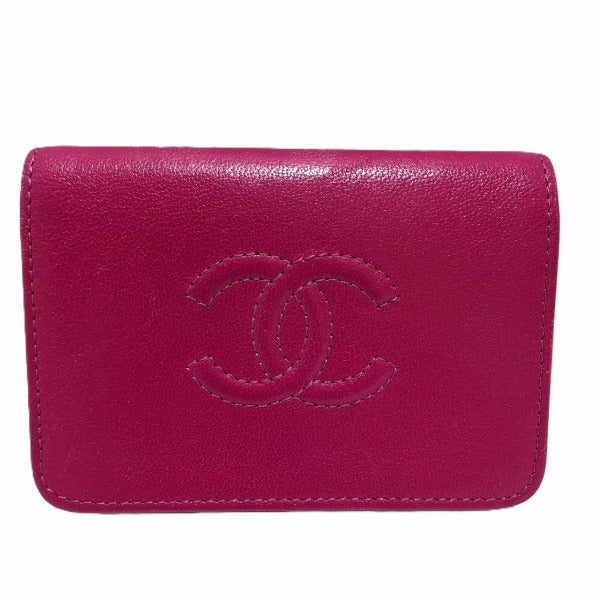 Chanel Leather Coco Mark Trifold Wallet A70796