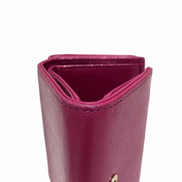 Chanel Leather Coco Mark Trifold Wallet A70796