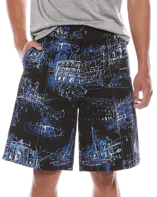 Valentino Bermuda Short 32 x 34 Blue