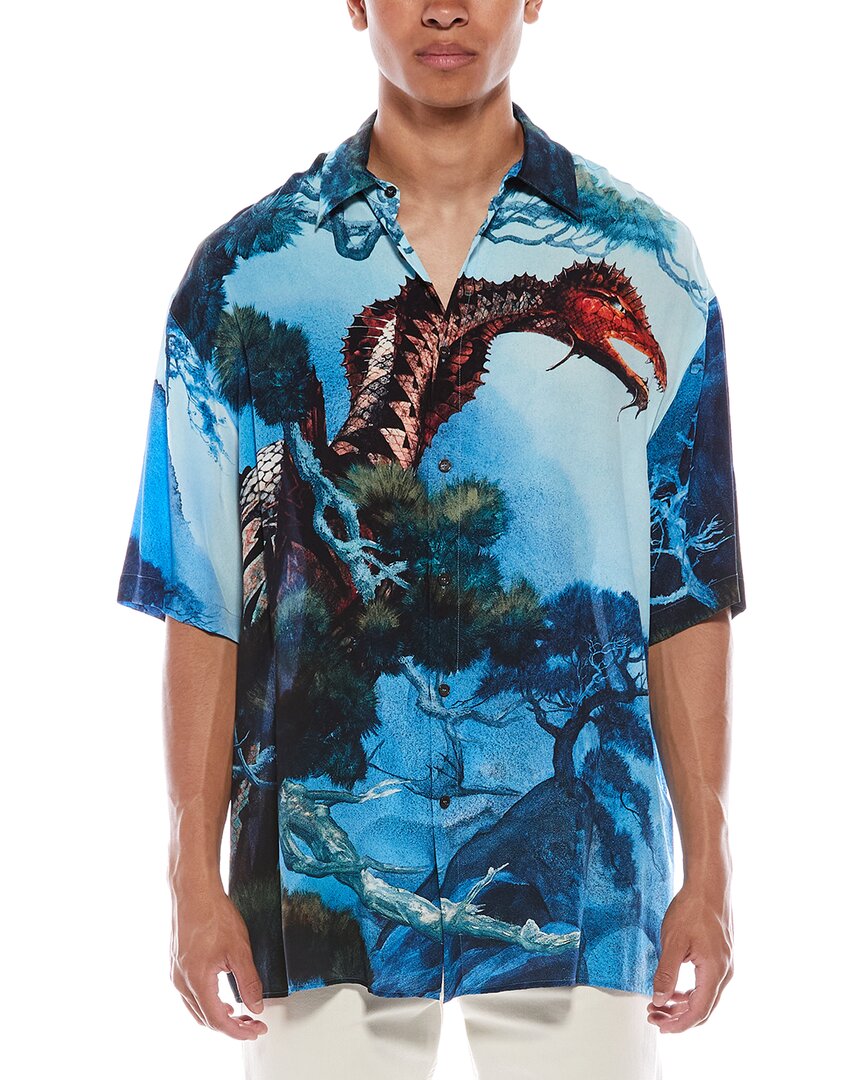 Valentino Silk Shirt Blue