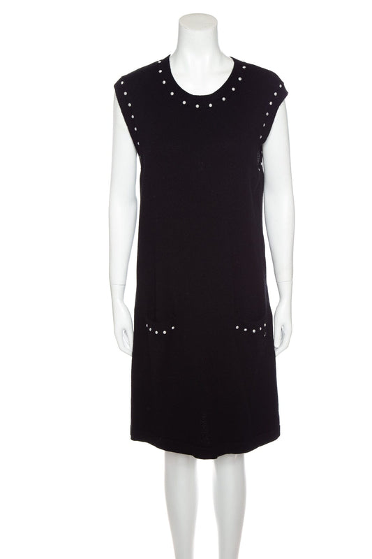 Chanel 2015 Autumn Black Pearl Detailed Dress SZ 40