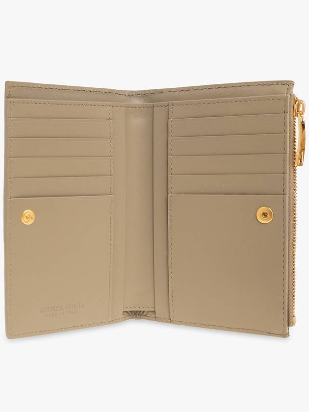 Bottega Veneta Bottega Veneta Leather Wallet, Women's, Beige