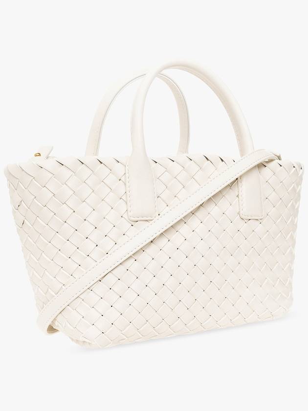 Bottega Veneta Mini Cava Tote Bag White