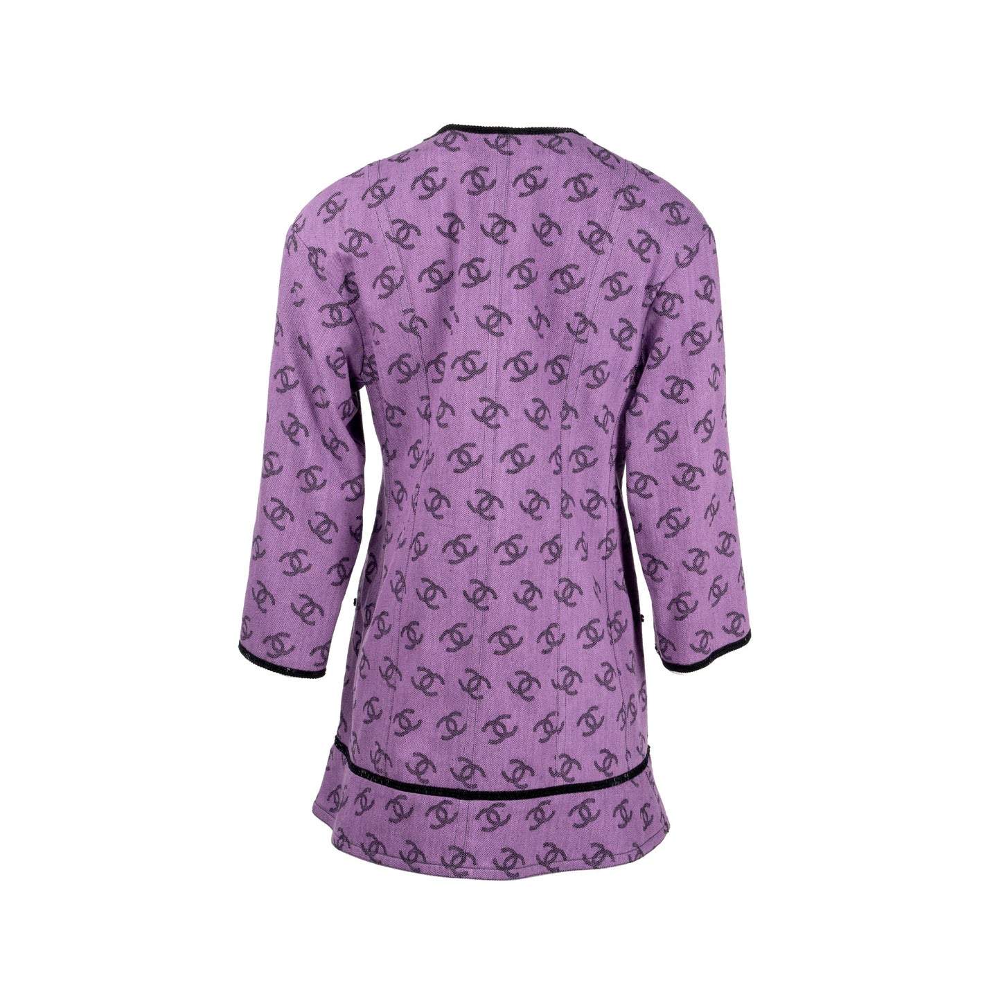 Chanel size 38 22S CC logo Jacket purple / black