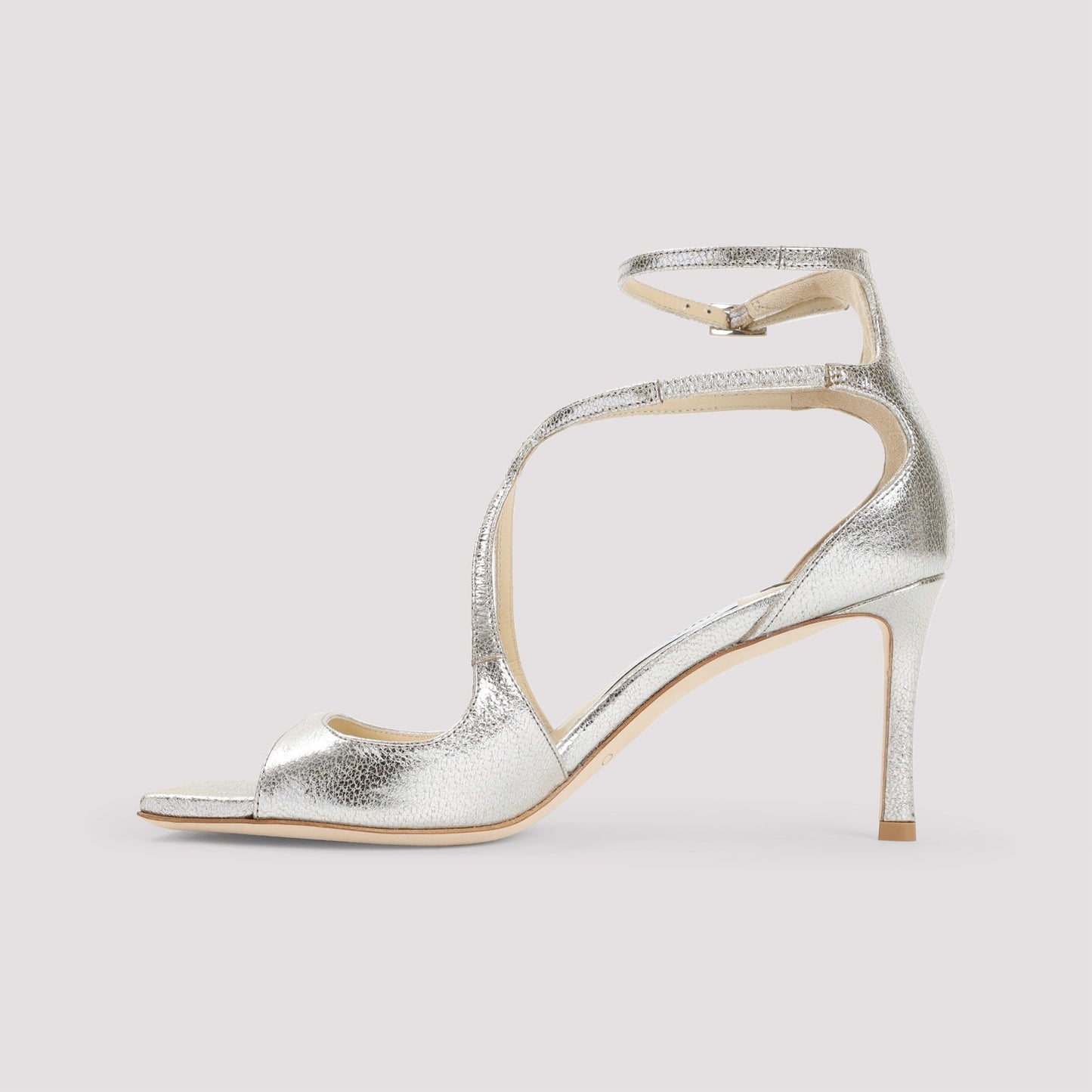 Jimmy Choo Glitter Azia 75 Leather Sandals Women