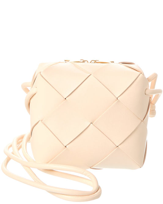 Bottega Veneta Cassette Mini Intrecciato Leather Camera Bag ONE SIZE Beige