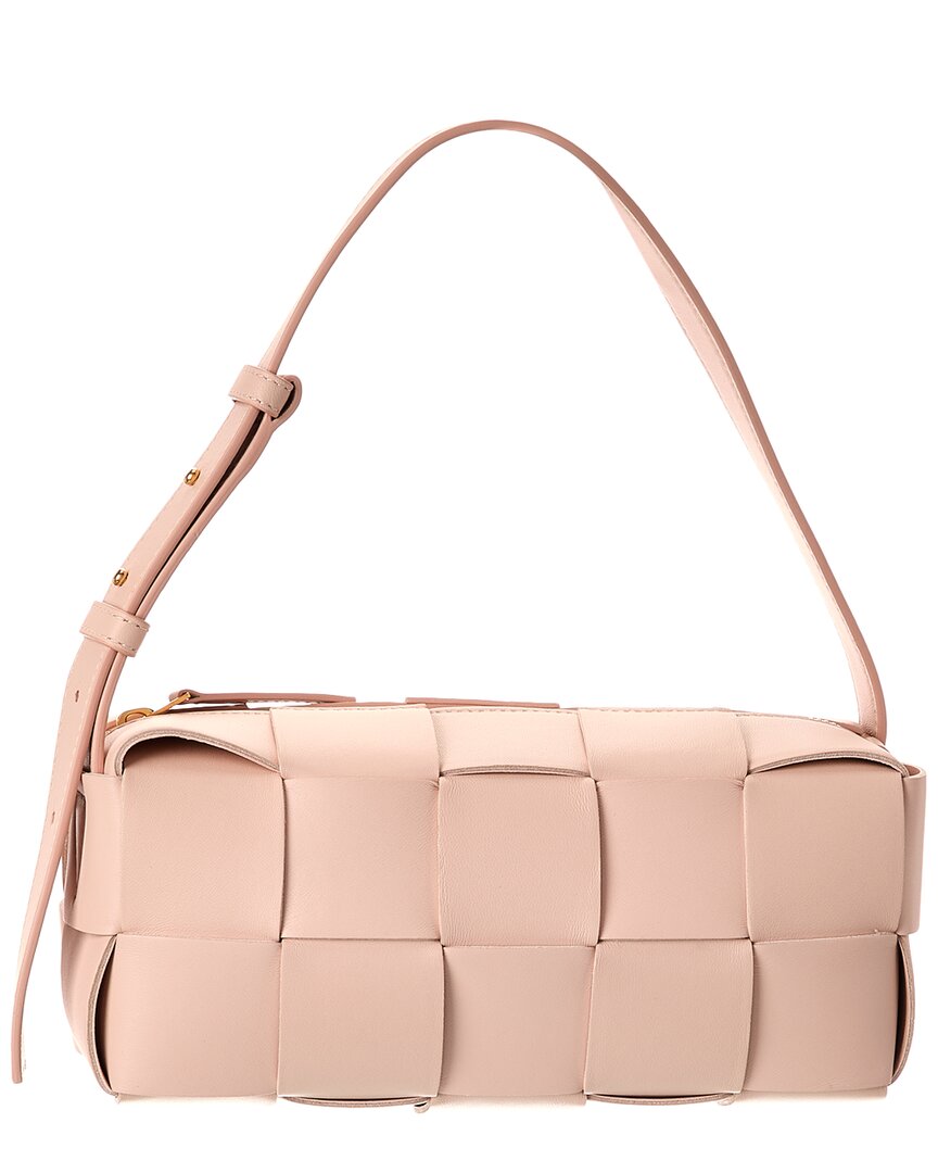 Bottega Veneta Brick Cassette Small Maxi Intrecciato Leather Shoulder Bag ONE SIZE Pink