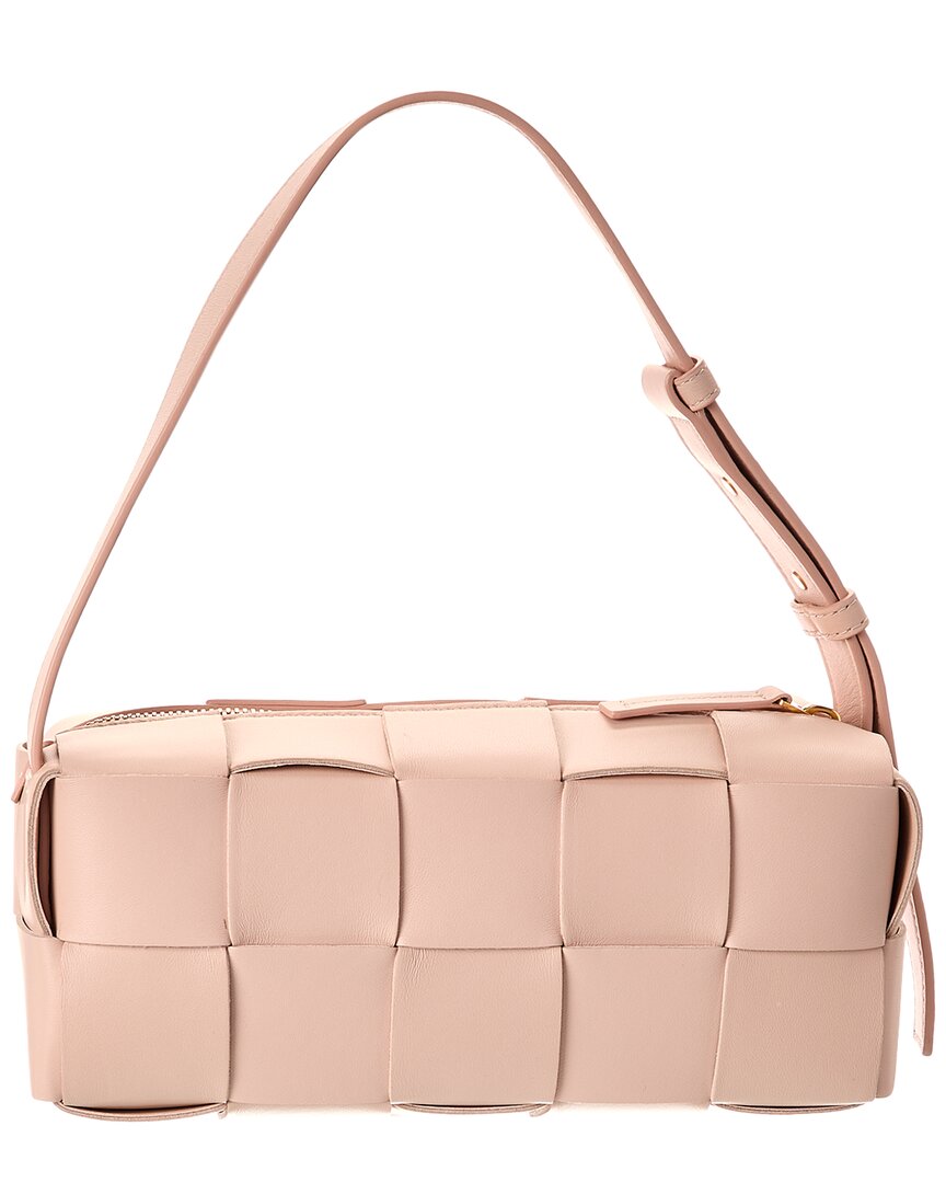 Bottega Veneta Brick Cassette Small Maxi Intrecciato Leather Shoulder Bag