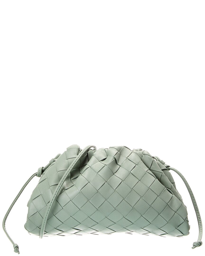 Bottega Veneta The Pouch Mini Intrecciato Leather Crossbody ONE SIZE Green