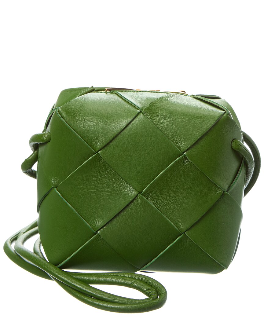 Bottega Veneta Cassette Mini Intrecciato Leather Camera Bag ONE SIZE Green