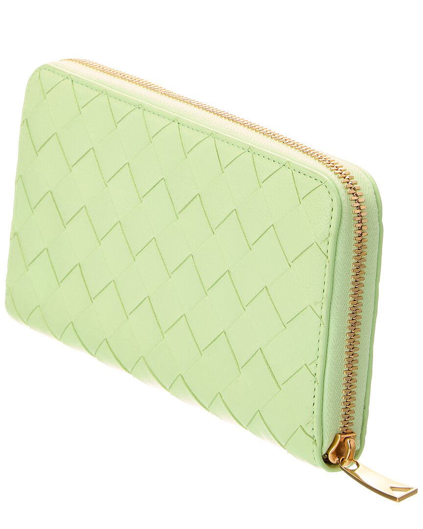 Bottega Veneta Intrecciato Leather Zip Around Wallet