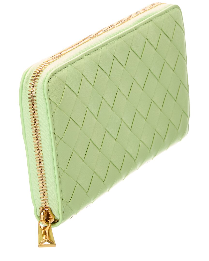 Bottega Veneta Intrecciato Leather Zip Around Wallet