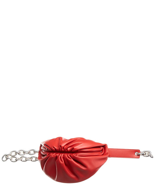 Bottega Veneta The Belt Chain Leather Pouch ONE SIZE Red