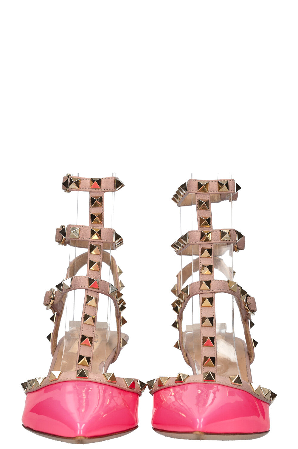 VALENTINO Rockstud Heels Patent Pink