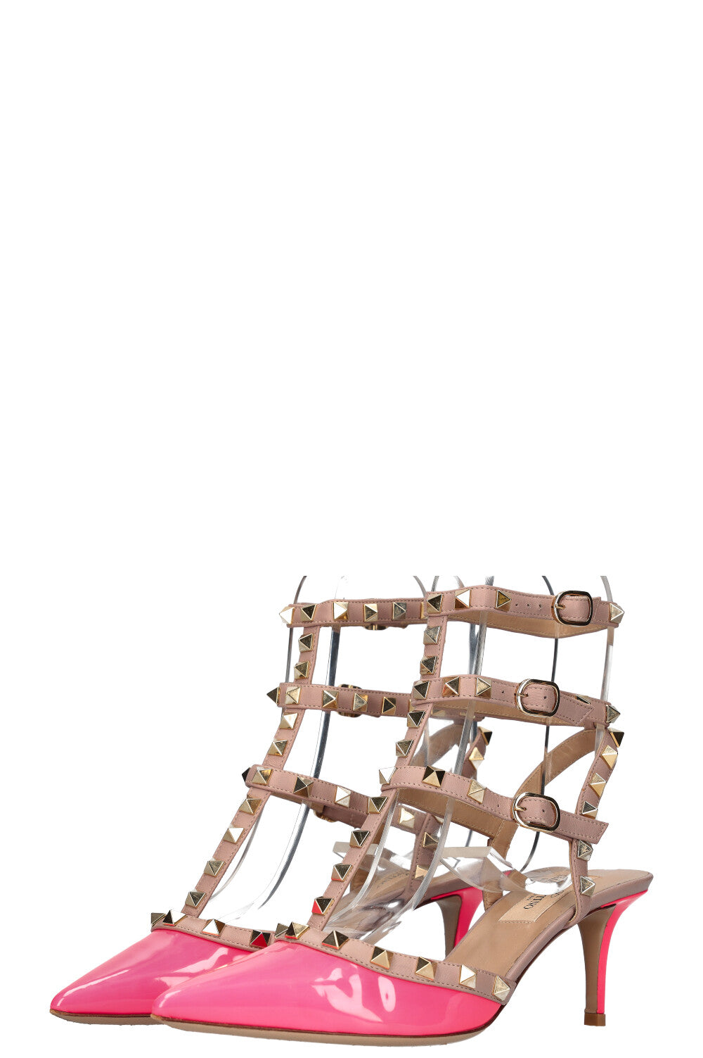 VALENTINO Rockstud Heels Patent Pink