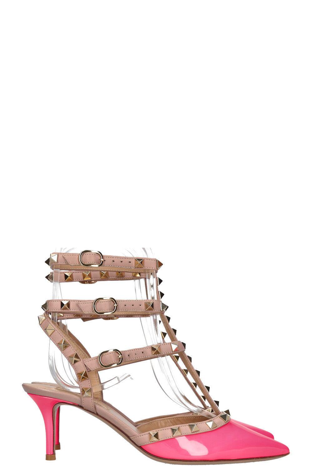 VALENTINO Rockstud Heels Patent Pink