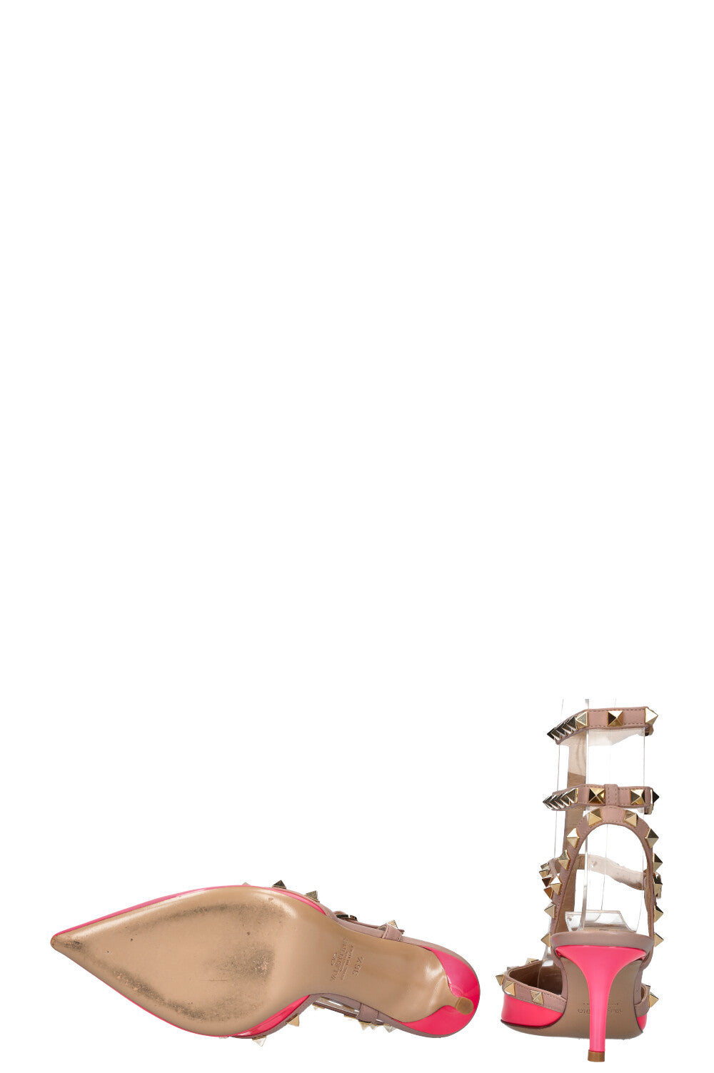 VALENTINO Rockstud Heels Patent Pink