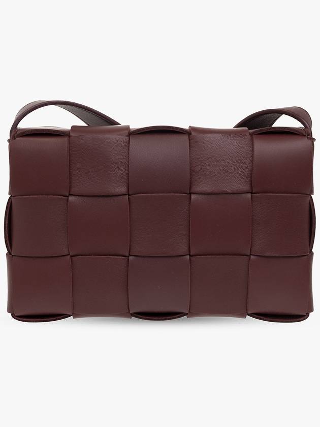 Bottega Veneta Cassette Leather Small Cross Bag Burgundy