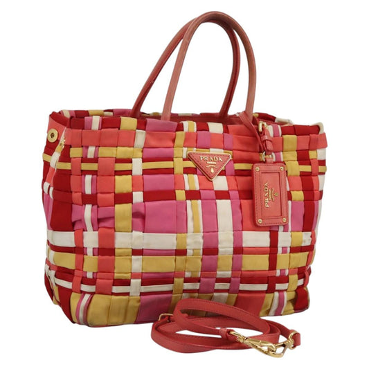PRADA Hand Bag Nylon 2way Red  112943