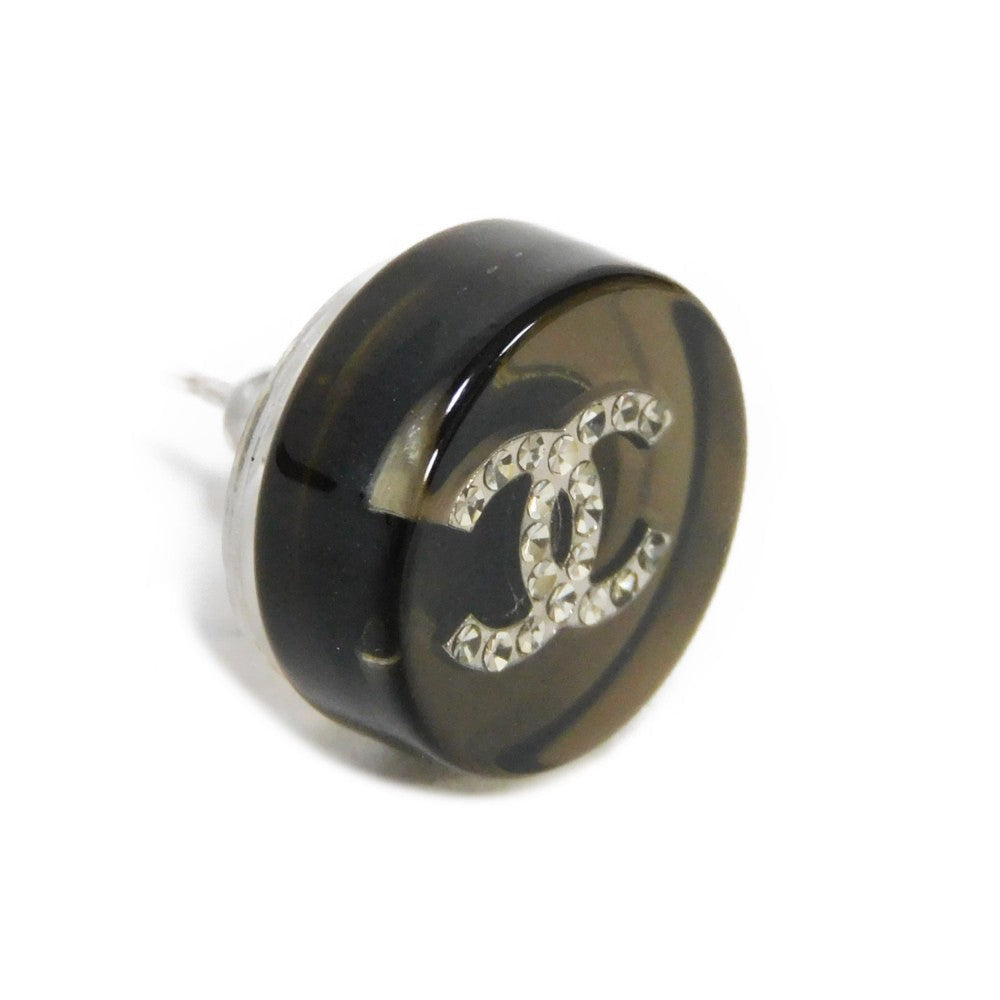 Chanel Round Crystal Coco Mark Earrings