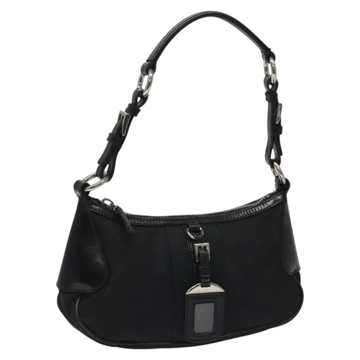PRADA Shoulder Bag Nylon Black  113630