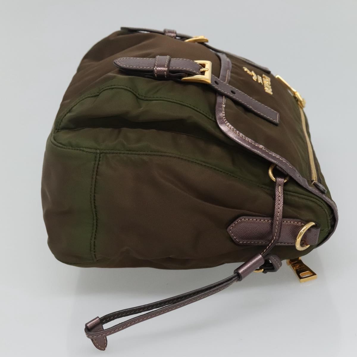 PRADA Shoulder Bag Nylon Khaki  114241