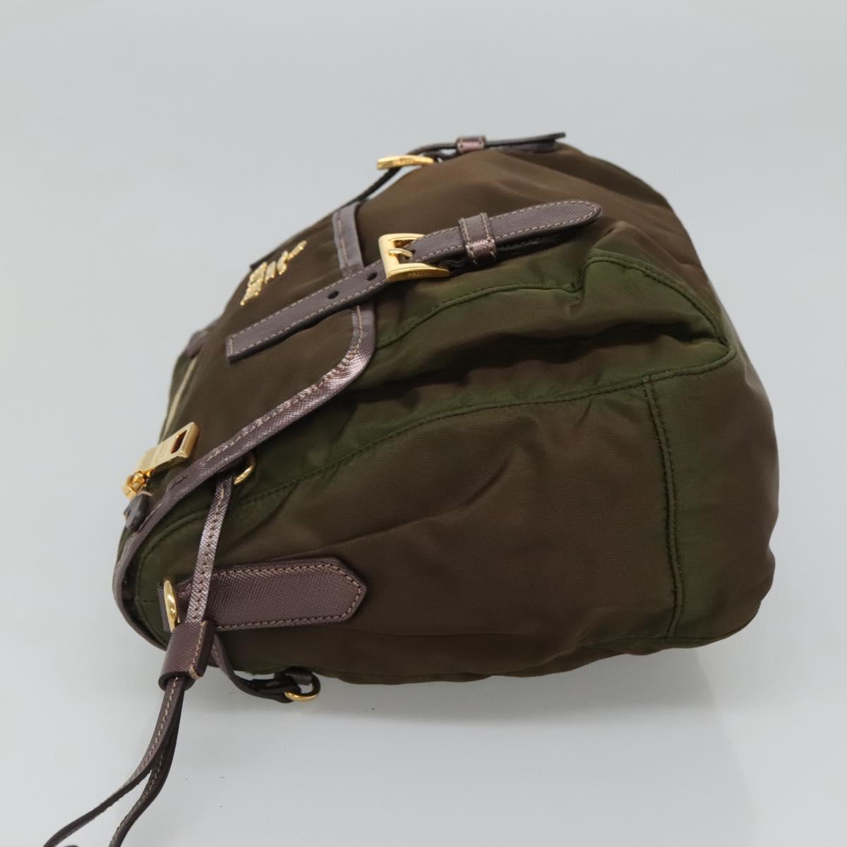 PRADA Shoulder Bag Nylon Khaki  114241