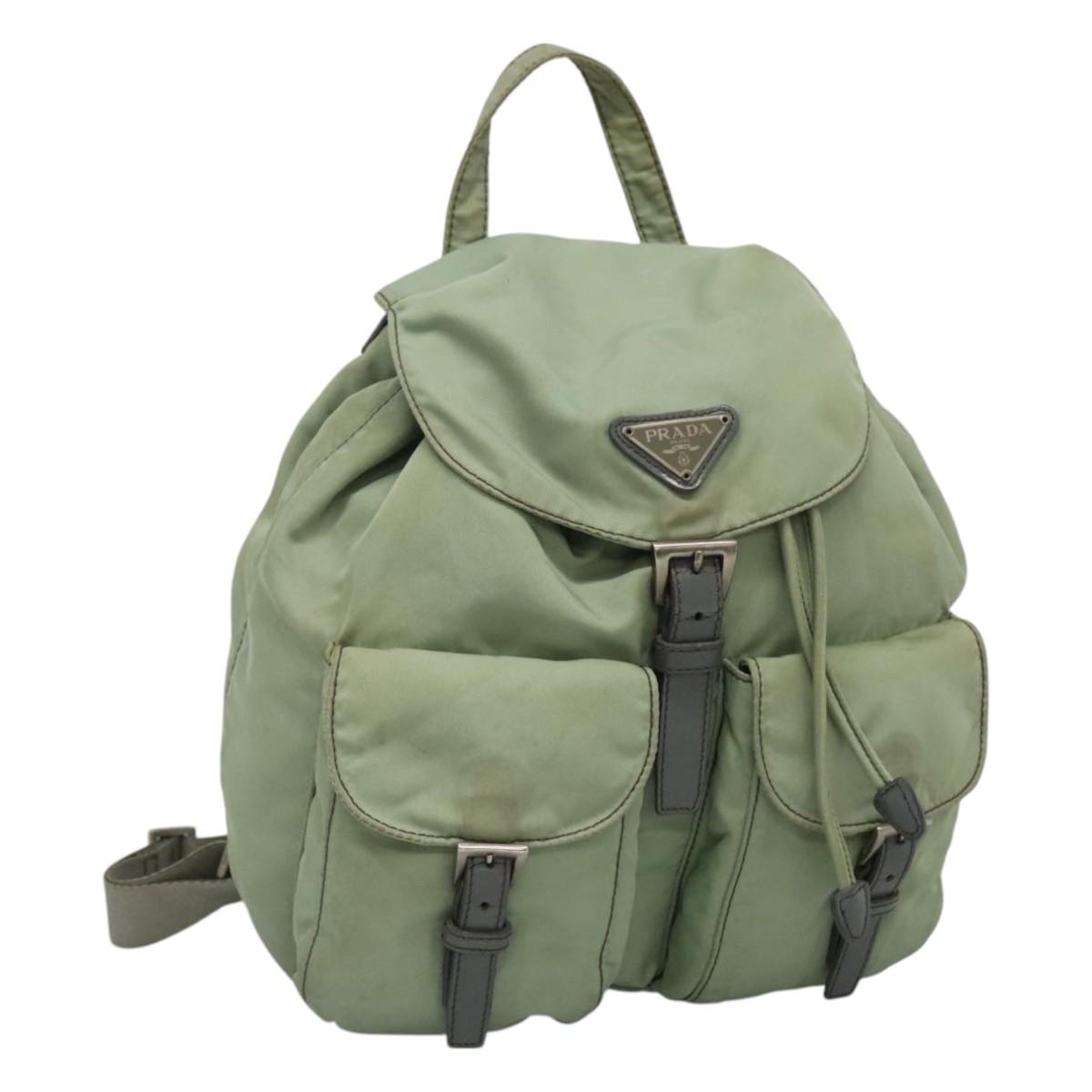 PRADA Backpack Nylon Green  114268