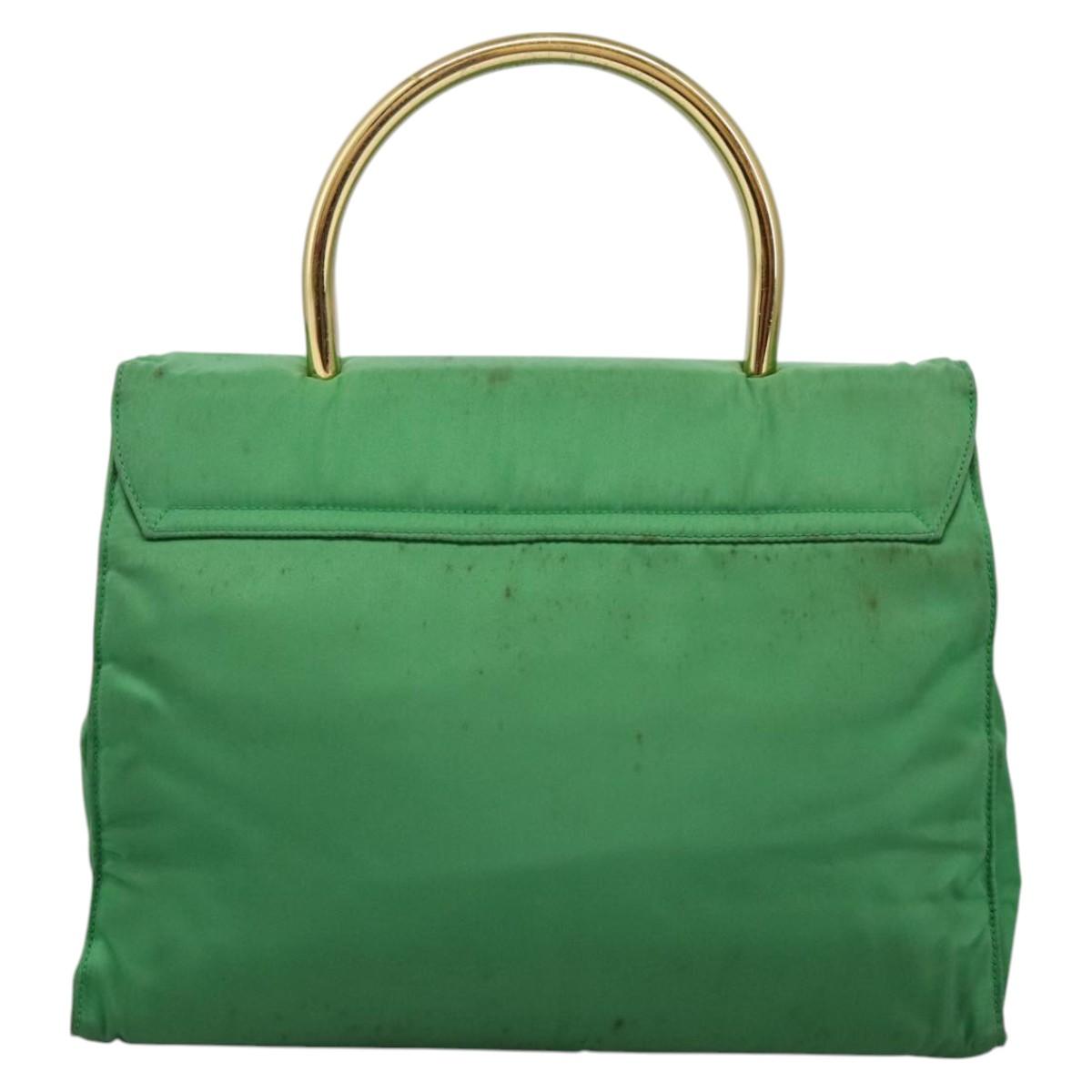 PRADA Hand Bag Nylon Green  114301