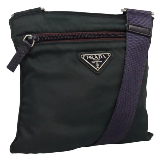 PRADA Shoulder Bag Nylon Green  114394