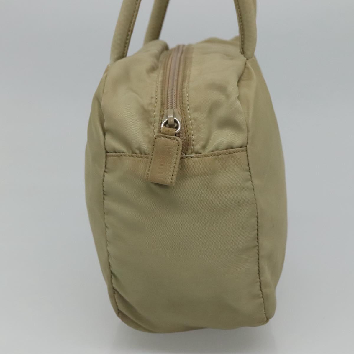 PRADA Hand Bag Nylon Beige  114420