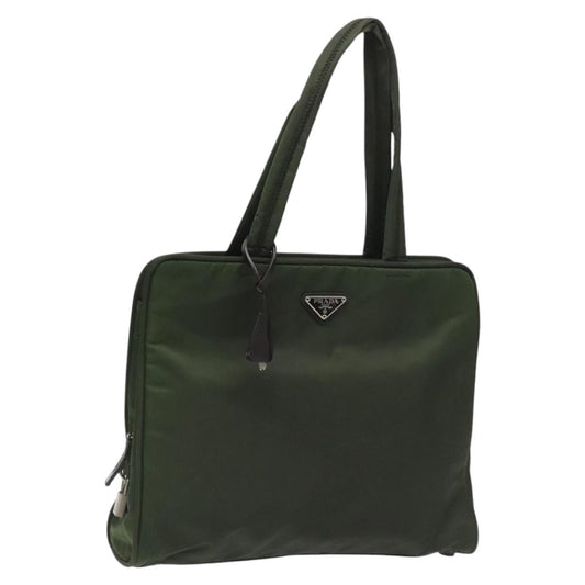 PRADA Hand Bag Nylon Green  114431