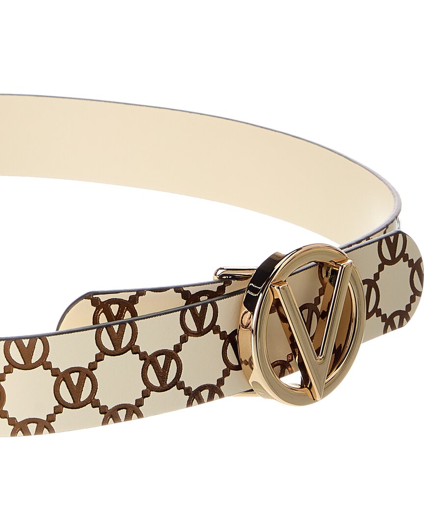 Valentino By Mario Valentino Giusy Monogram Leather Belt