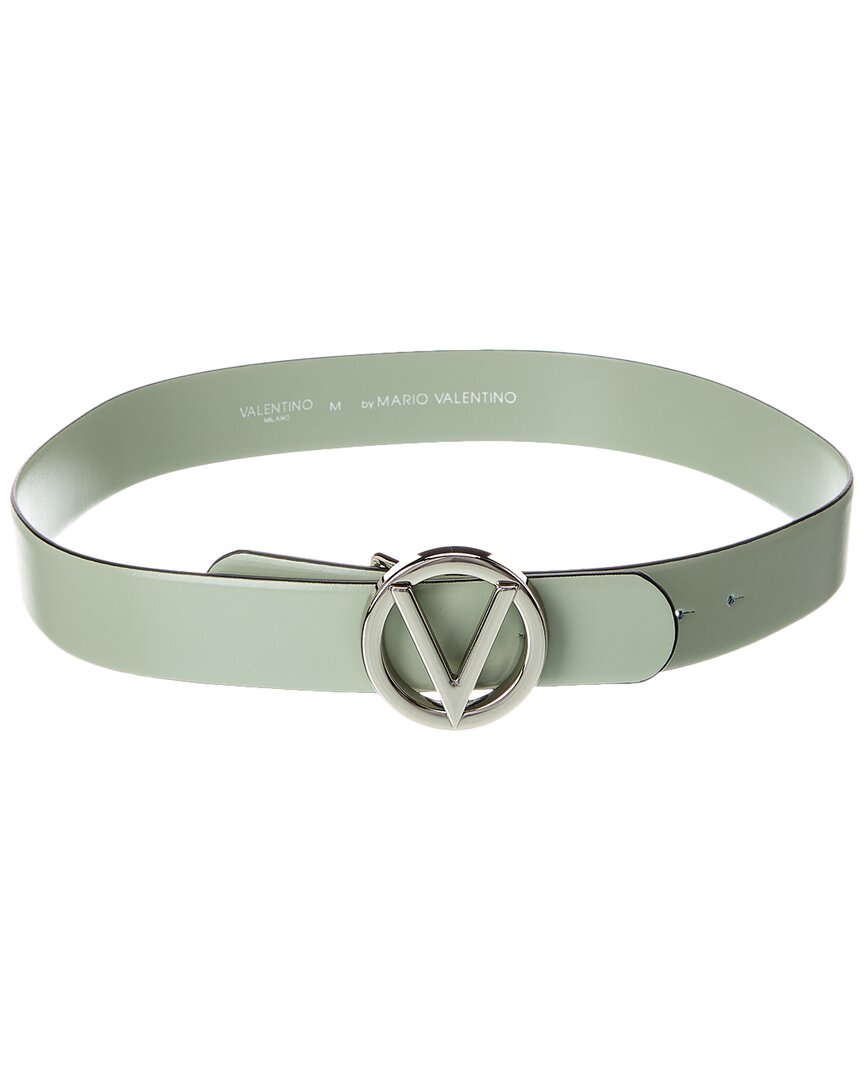 Valentino By Mario Valentino Giusy Bombe Leather Belt Green