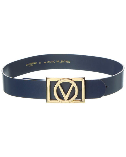 Valentino By Mario Valentino Dolly Leather Belt Blue