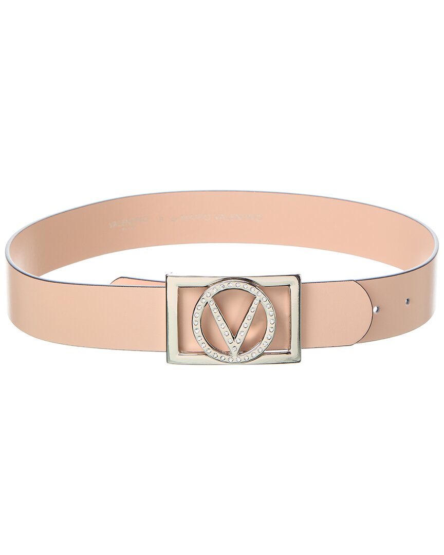 Valentino By Mario Valentino Dolly Preciosa Leather Belt Pink