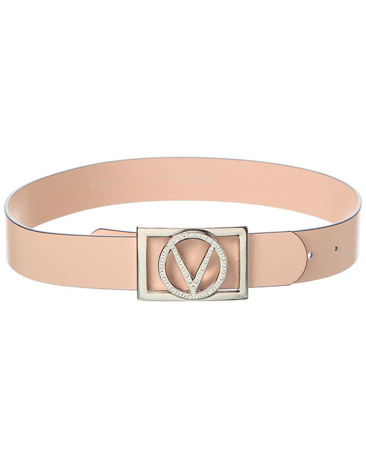 Valentino By Mario Valentino Dolly Preciosa Leather Belt Pink